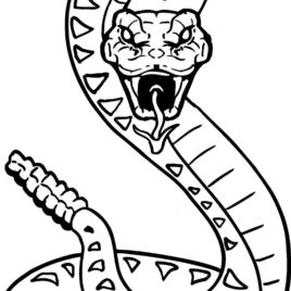 268x268 Coloring Pages Snakes Scary Archives
