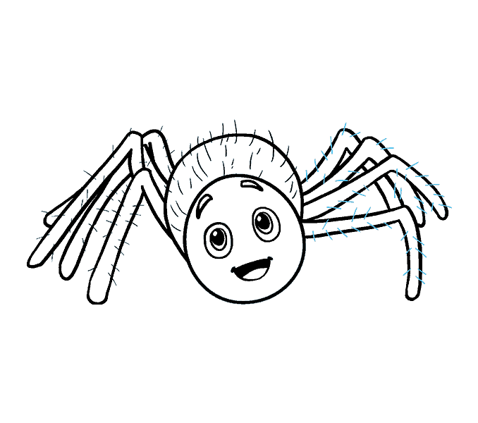 678x600 How To Draw A Cartoon Spider In A Few Easy Steps Easy Drawing Guides