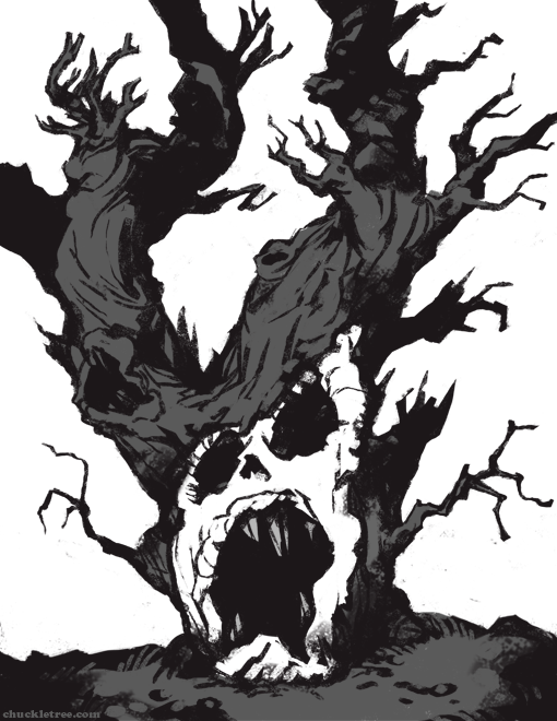 510x660 Scary Tree Sketch By Wonderdookie