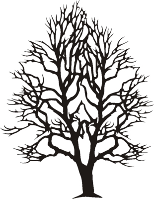 310x400 Dark Trees Clipart