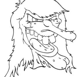 268x268 Scary Witch Coloring Page Archives