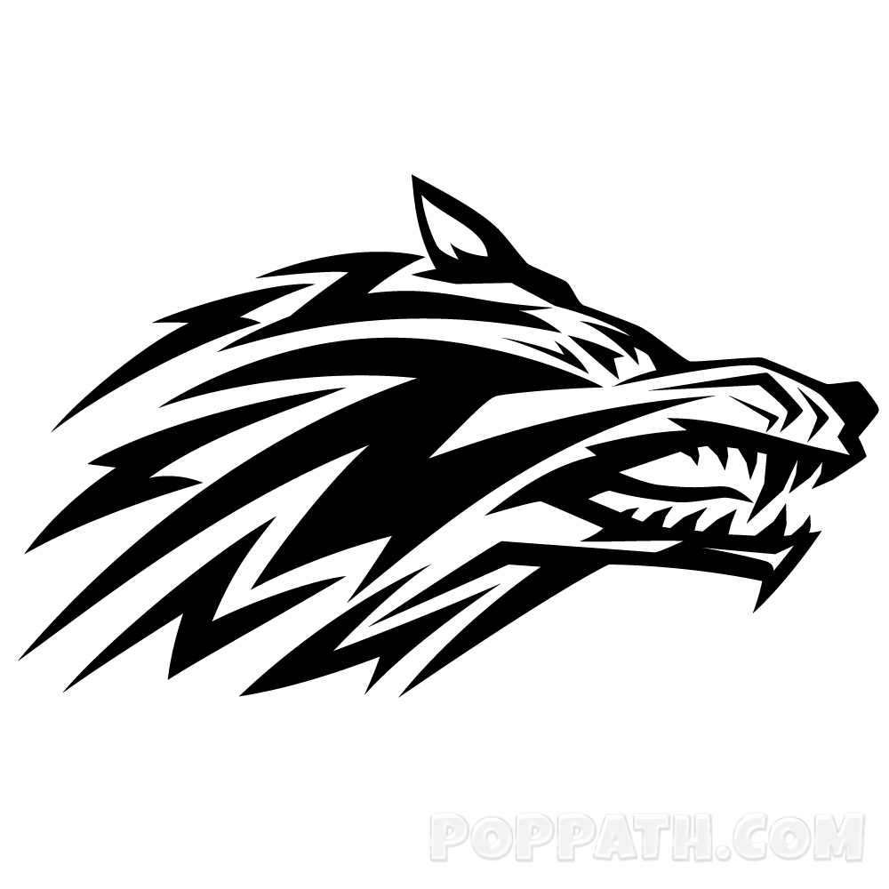 1000x1000 How To Draw A Wolf Tribal Tattoo Pop Path