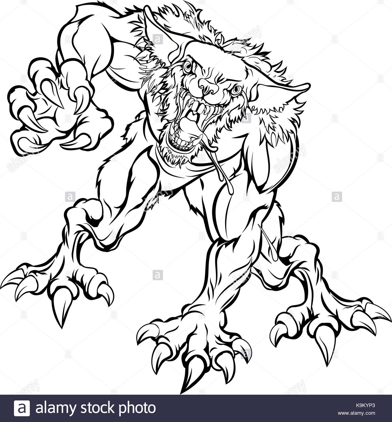 Scary Wolf Drawing at GetDrawings | Free download