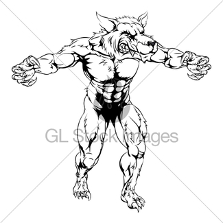 325x325 Scary Werewolf Monster Character Gl Stock Images