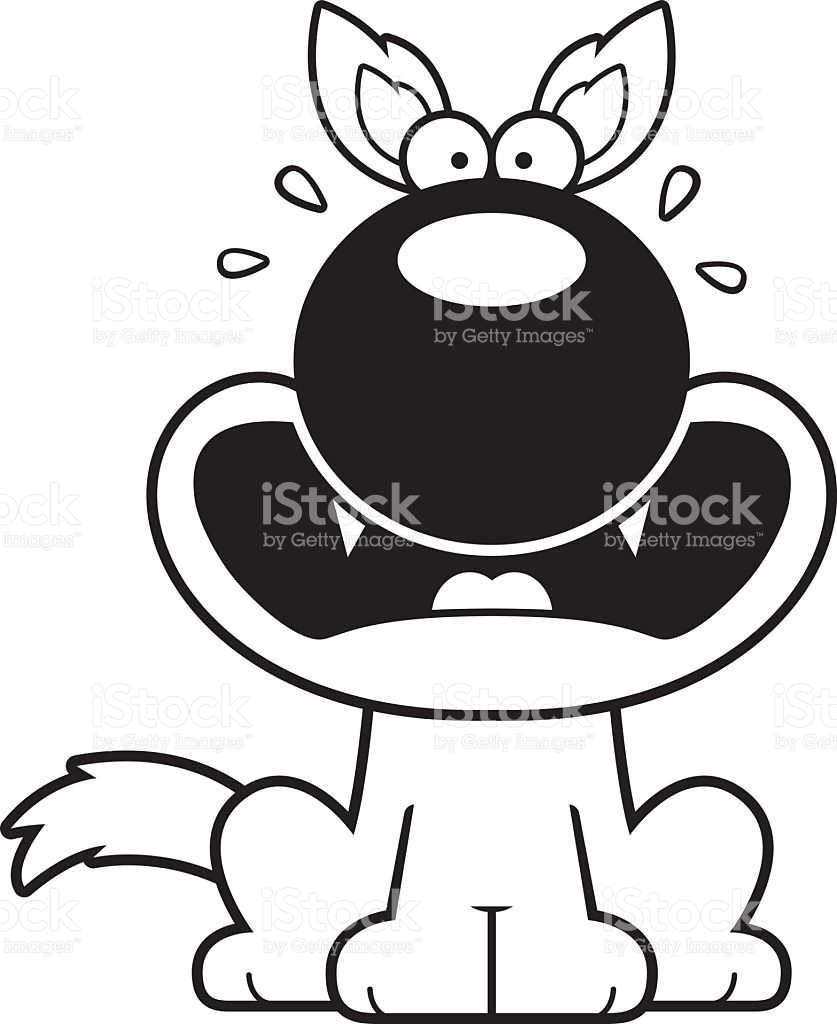 837x1024 Wolf Clipart Scared