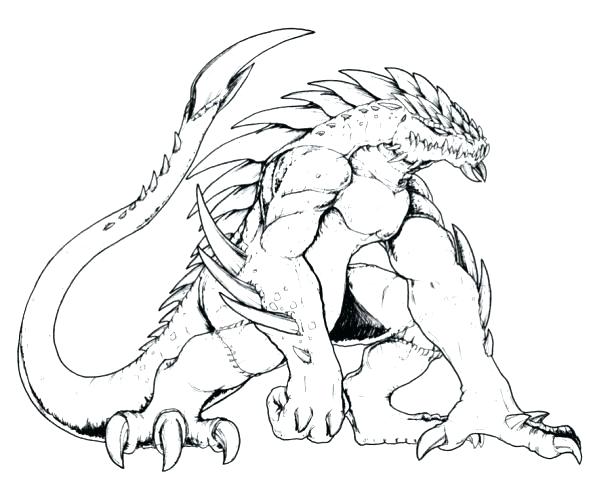 610x483 Scary Dragon Coloring Pages