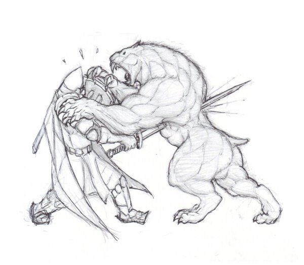 600x523 Fight Scene By Krigg