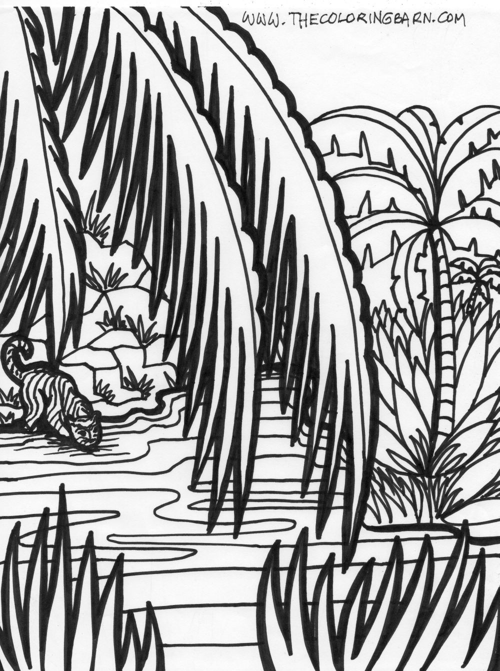 1000x1342 Jungle Scene Coloring Pages Pages Sheets And Pictures Bible