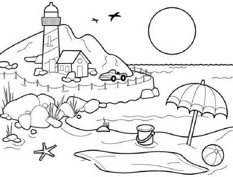 480x366 Scenery Coloring Pages Printable