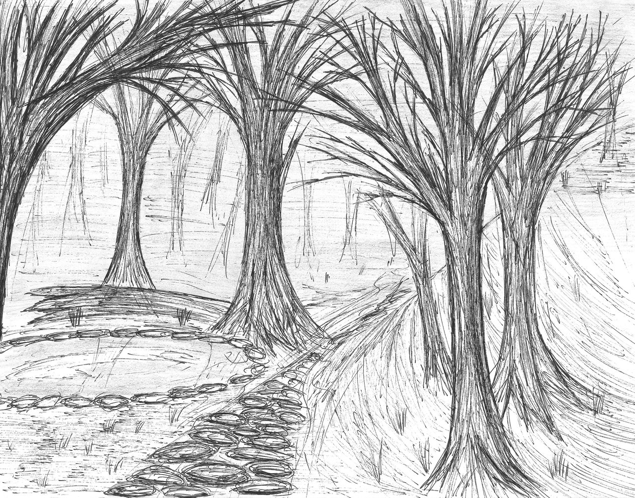 1280x1004 Treescenery Pen By Trigun402