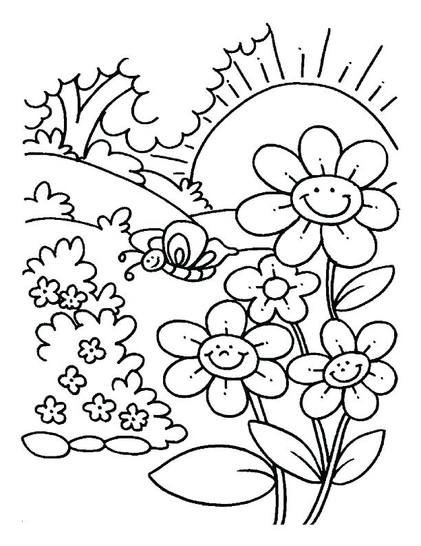 612x792 Great Spring Coloring Pages Best Of Scenery With Nature