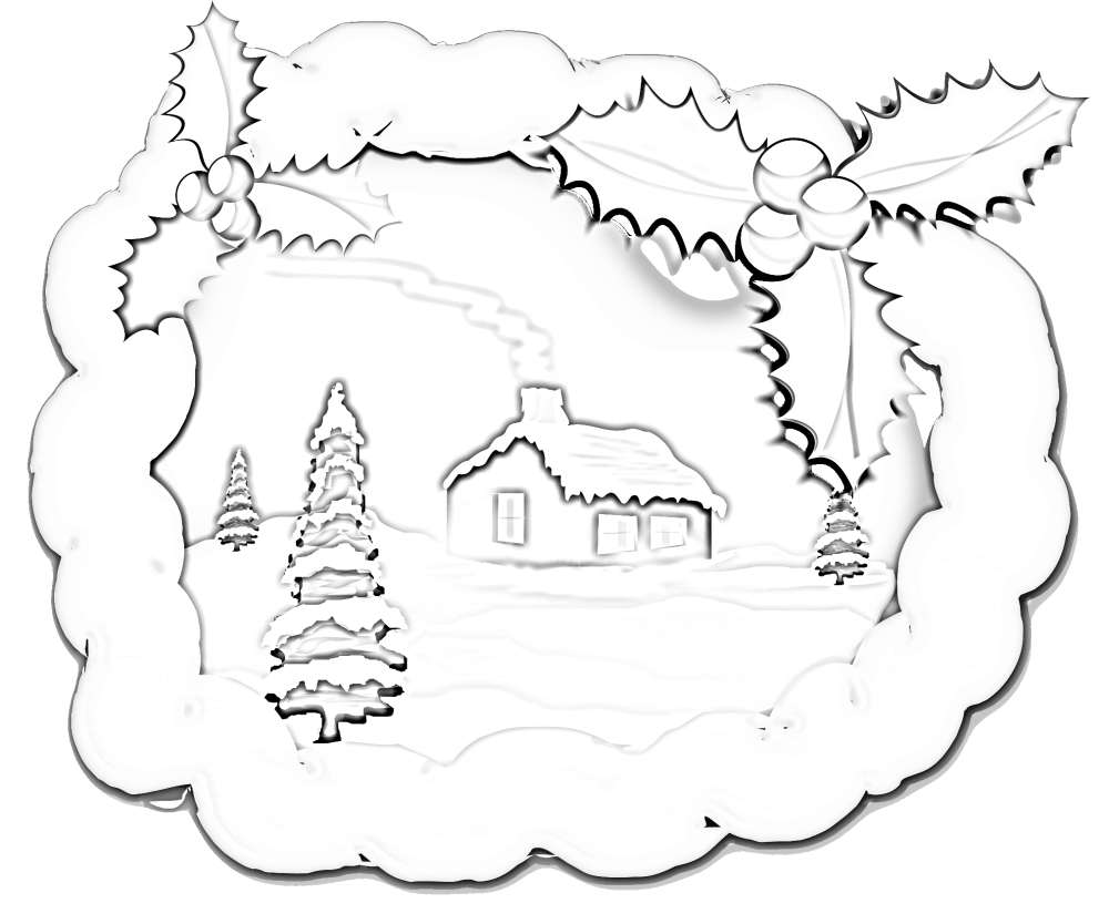 1000x834 Scenery Coloring Pages For Christmas