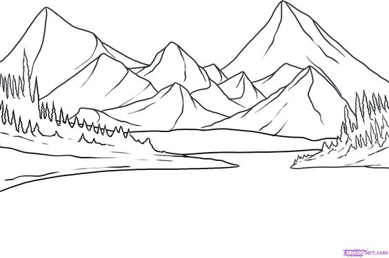 564x375 First Step To Drawing A Lake Is Drawing Guidelines