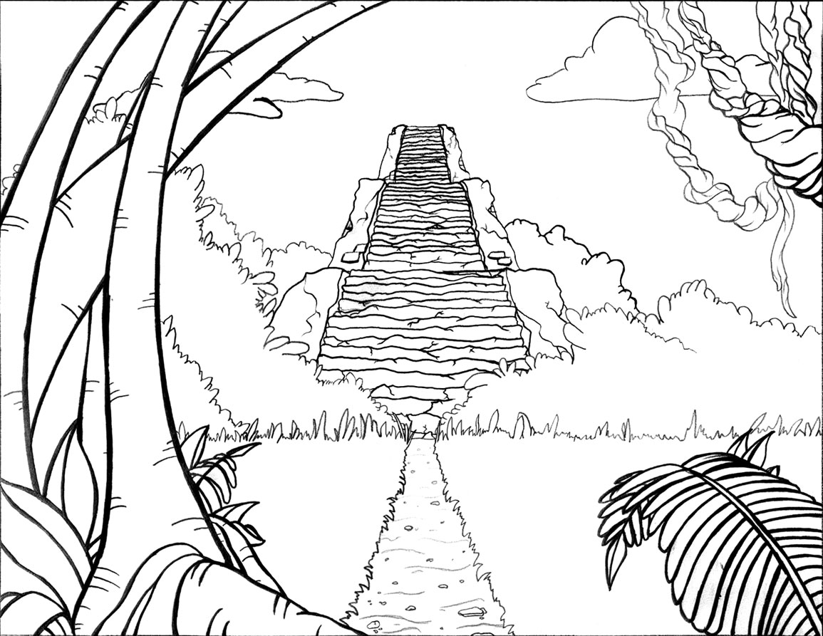 1155x893 Drawn Jungle Jungle Scenery