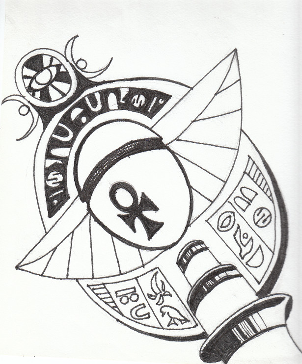 615x742 Egyptian Doodle Scepter Staff By Netgoo