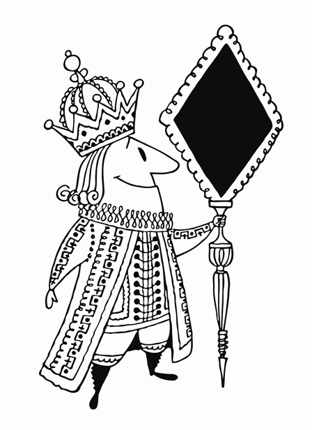 448x617 King Holding Scepter Printable Image Illustration Sketch For King