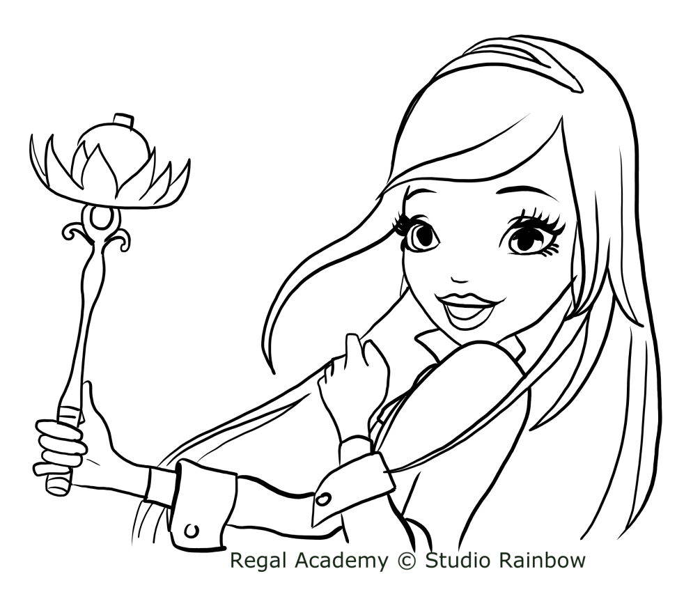 972x850 Rose Cinderella With The Magic Scepter Coloring Pages