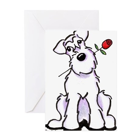 460x460 Miniature Schnauzer Cartoon Greeting Cards Cafepress