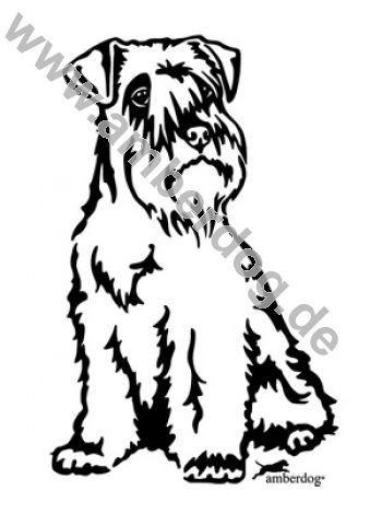350x480 Miniature Schnauzer Wall Tattoo No. T0124, Plastic, 50 X 30 Cm