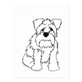324x324 Schnauzers Drawings Postcards Zazzle