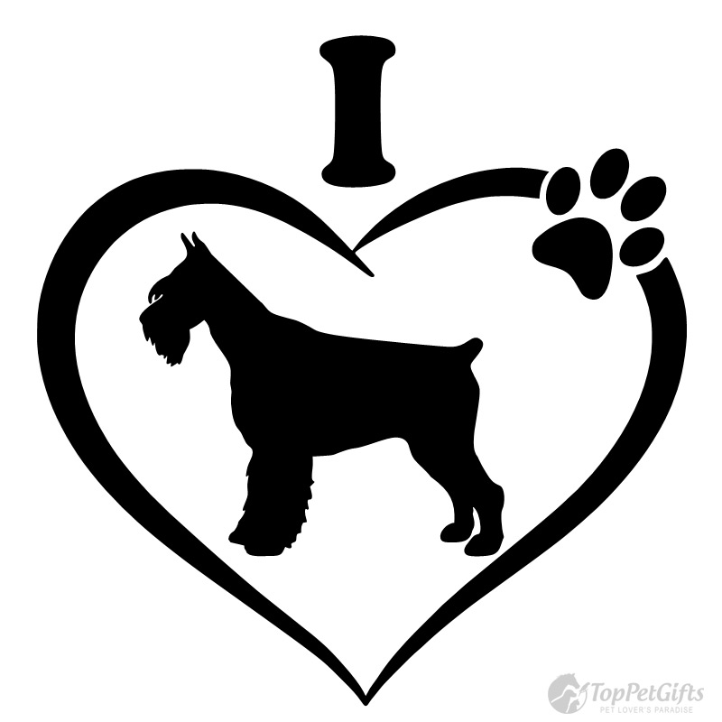 800x800 I Love My Schnauzer Decal