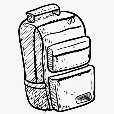 400x400 School Bag, Hand Painted School Supplies Schoolbag, Hand Painted