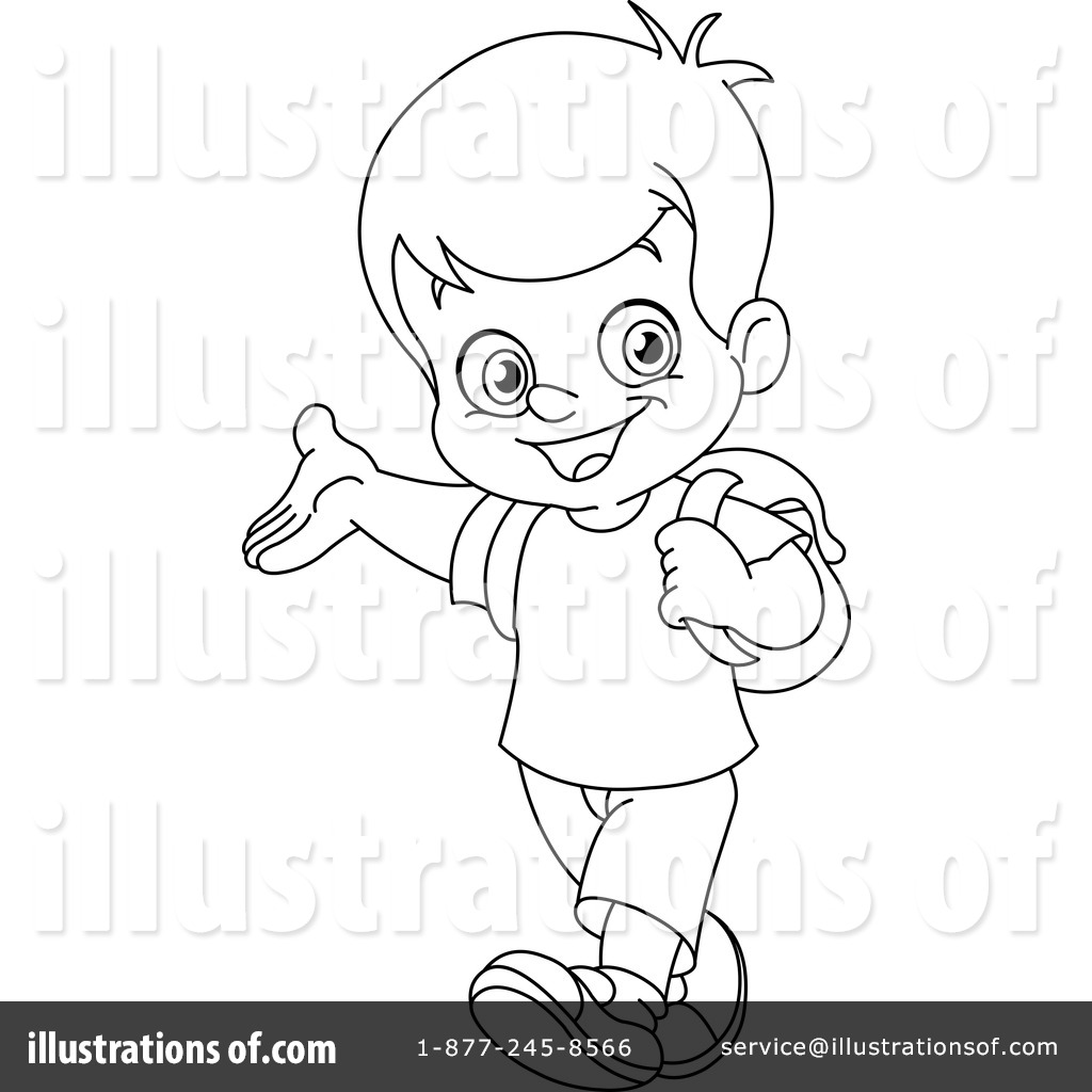 1024x1024 School Boy Clipart