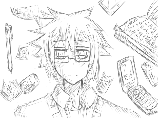 640x480 School Boy Sketch By Ren Kurosakii