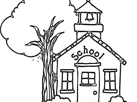 440x330 Coloring Page A School Building Coloring Home, Coloring Page