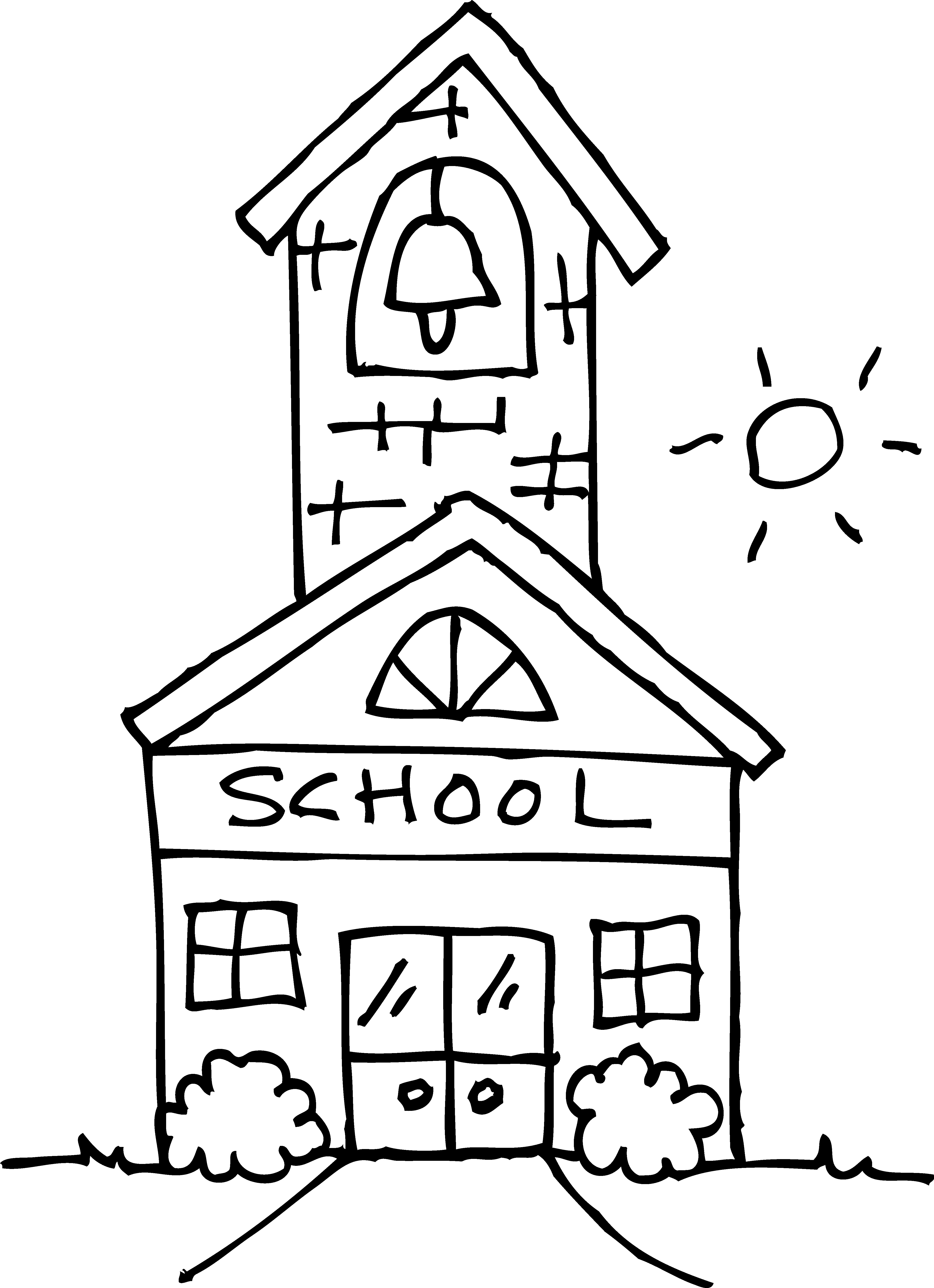 4453x6136 School Building Coloring Page Freecolorngpages.co