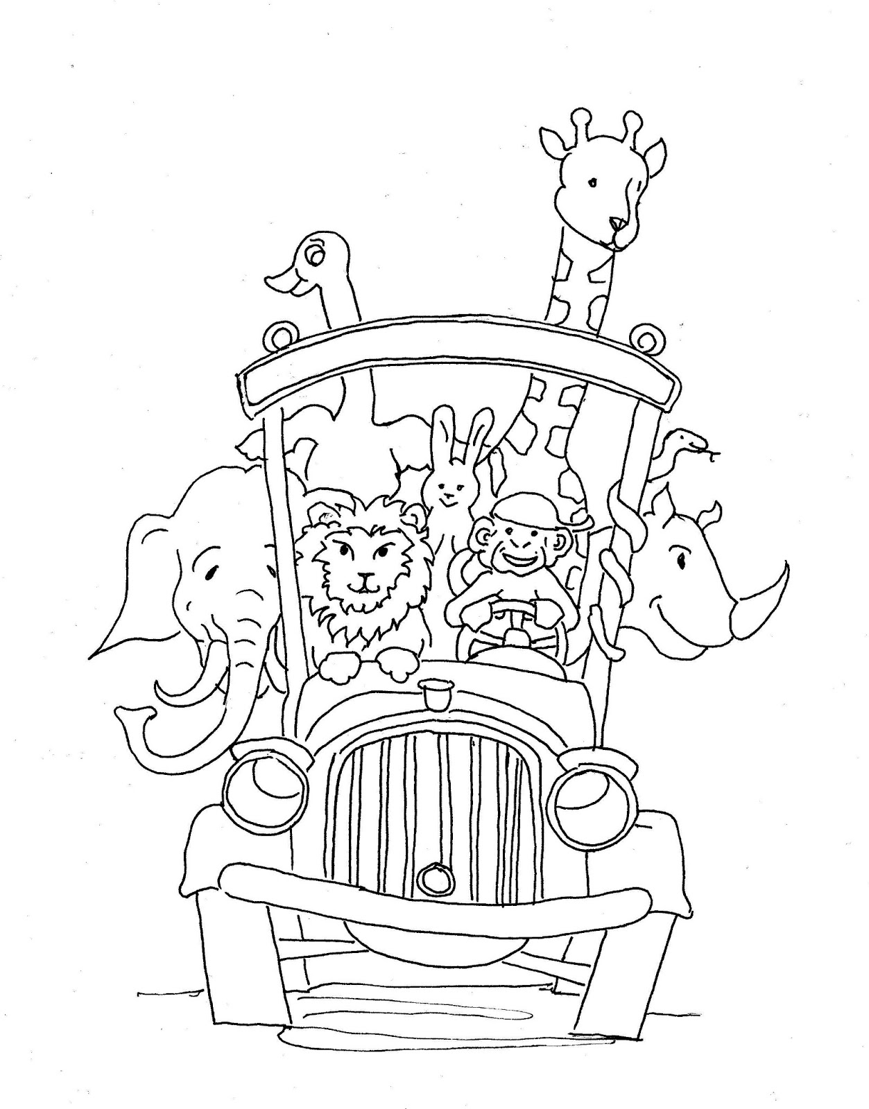 1253x1600 Coloring Pages For Kids By Mr. Adron Animal School Bus Printable