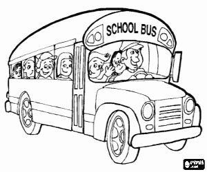 300x250 Buses Coloring Pages Printable Games