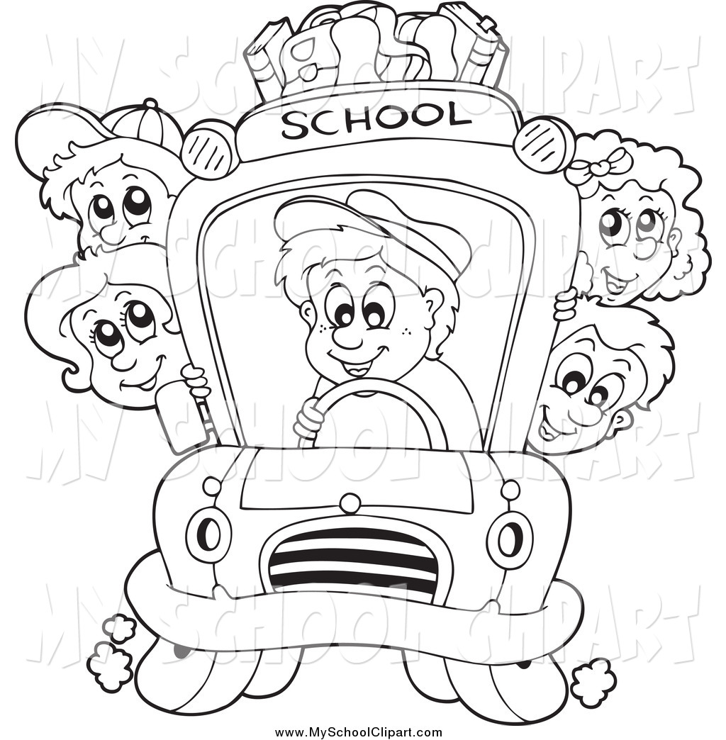 1024x1044 School Bus Driver Clipart Black And White