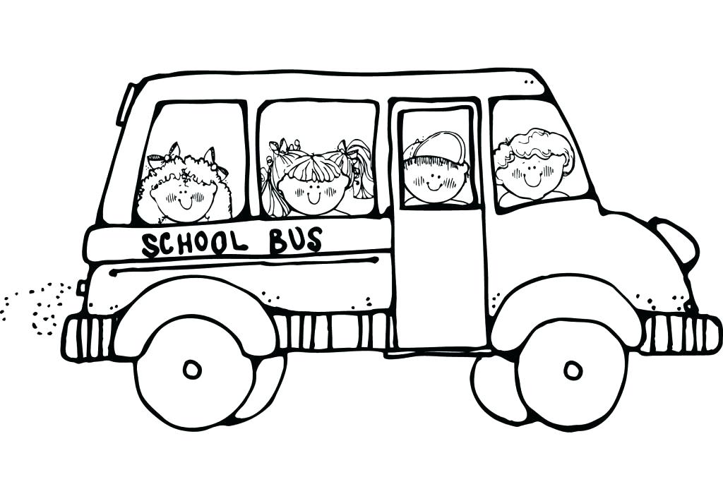 1024x676 School Bus Coloring Page