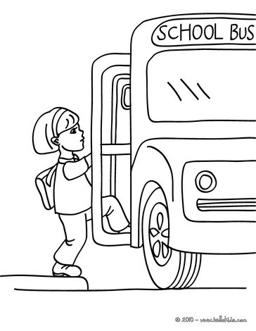364x470 Pupil Getting Into The School Bus Coloring Pages