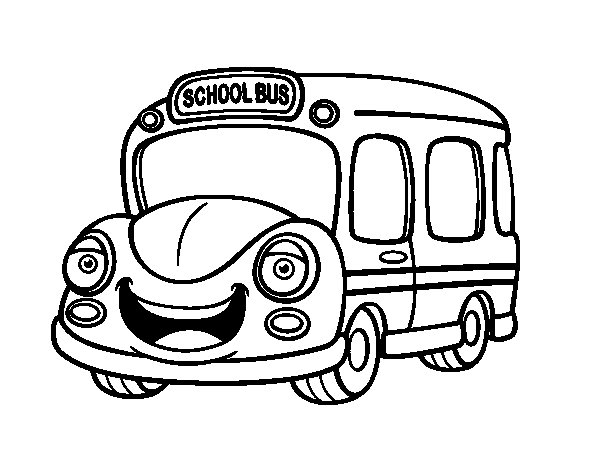 600x470 School Bus Children Coloring Page