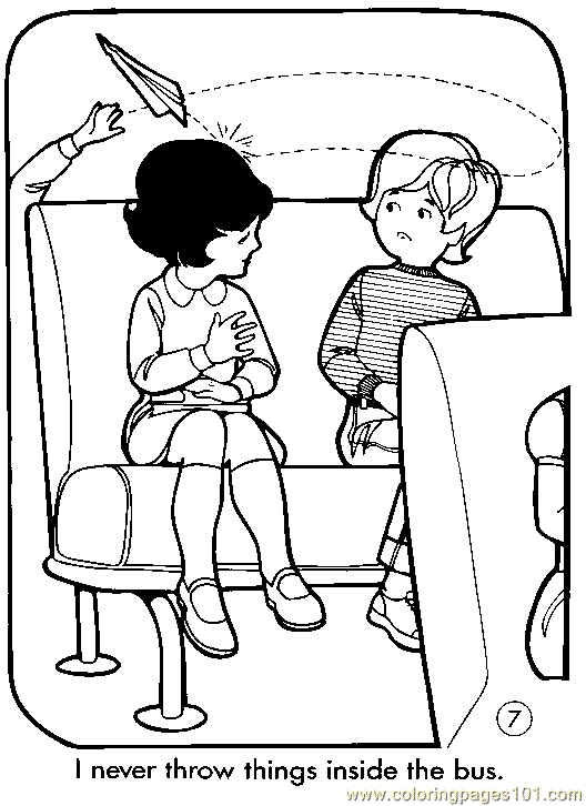 528x726 School Bus Coloring Pages