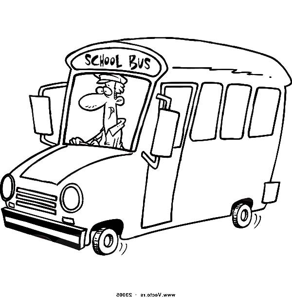 600x612 Transportation ~ Printable School Bus Driver Coloring Pages