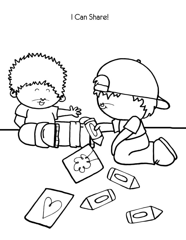 720x931 I Can Share Coloring Page Holy Kids Sunday School