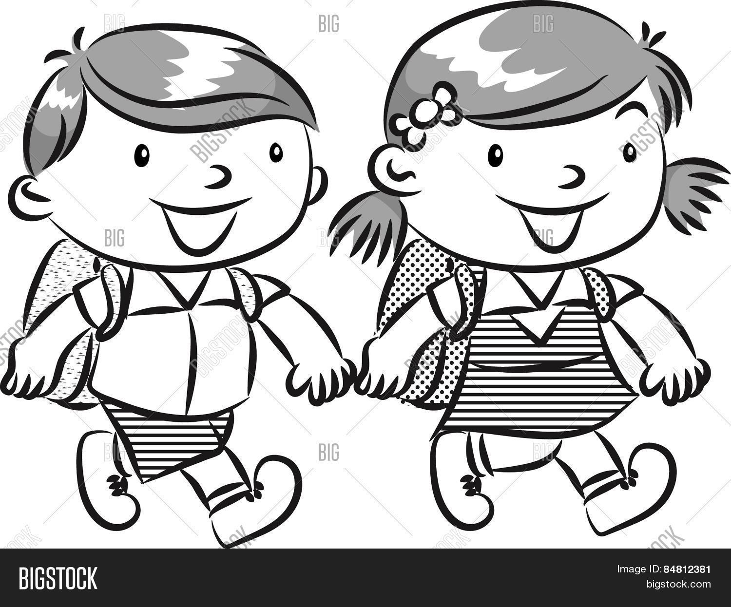 1500x1246 Kids Going School Vector Amp Photo Bigstock