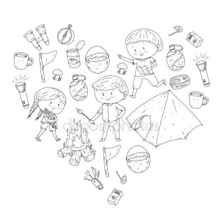 450x450 Children Summer Camping Kindergarten, School Vacation With Kids