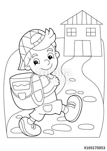 354x500 Cartoon Coloring Page