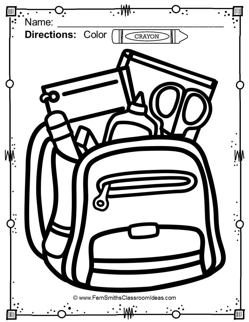 816x1056 68 Back To School Coloring Pages For Your Classroom Or Personal