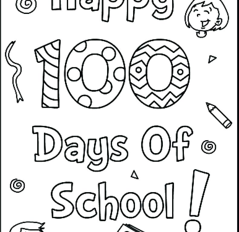 790x768 Inspirational 100th Day Coloring Page Online Of School Pages