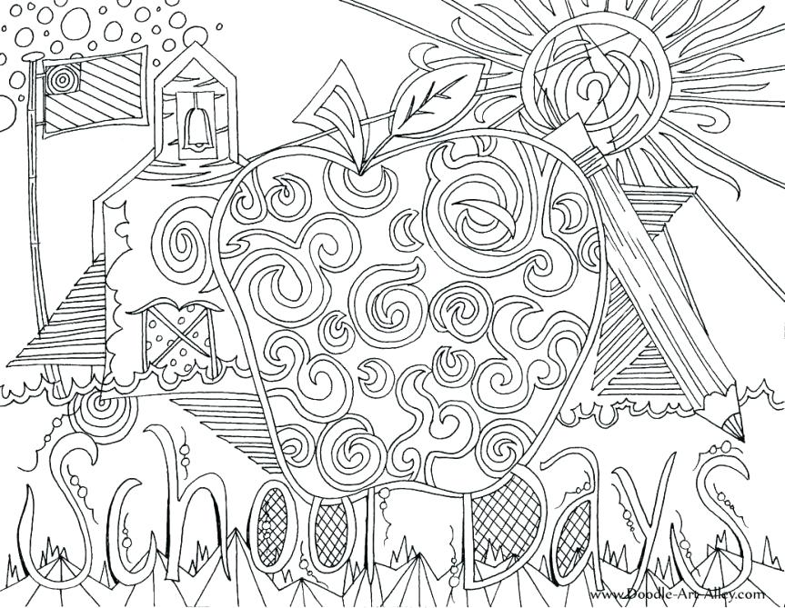 863x669 School Days Coloring Page Coloring Pages School Days First Day