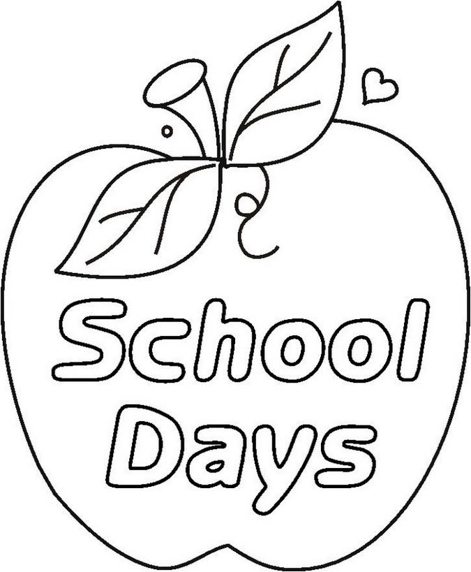 675x819 Coloring Page School