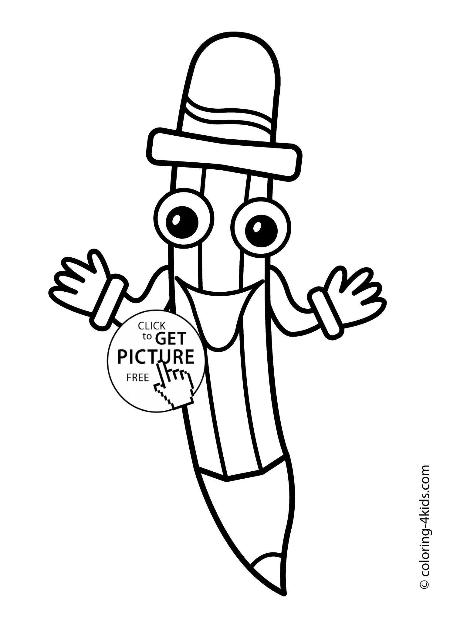 1483x2079 School Pencil Man Coloring Page, Classes Coloring Page For Kids