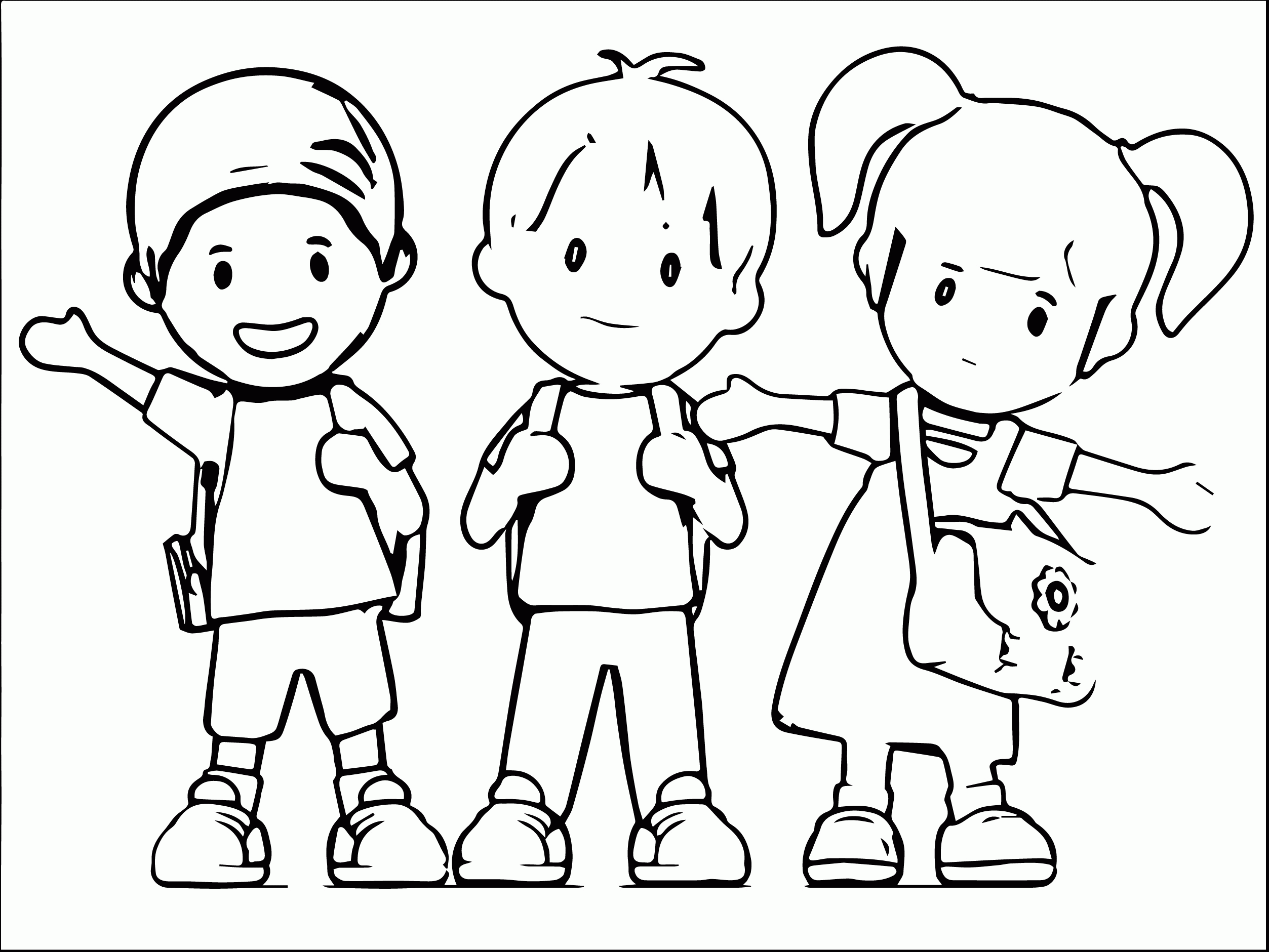 2506x1881 Child At School Coloring Page 540191