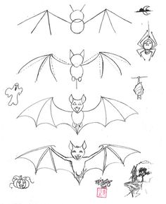 236x289 How To Draw A Bat For Kids Doodles Bats, Drawings