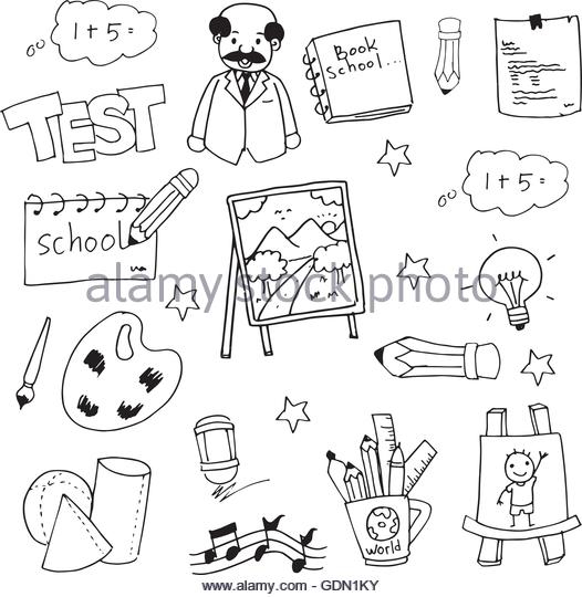 526x540 Cute Hand Draw School Doodles Stock Photos Amp Cute Hand Draw School